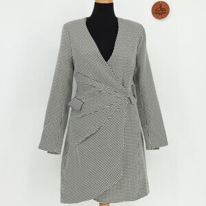 JASON WU Houndstooth‎ Draped Mini Dress